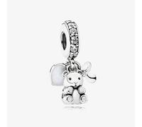 PANDORA Sterling Silver Cubic Zirconia Baby Treasures Bear Dangle Charm 792100CZ