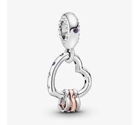 PANDORA Sterling Silver Cubic Zirconia Crystal Heart Dangle Charm 787247NLCMX