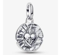 PANDORA Sterling Silver Cubic Zirconia Heart Medallion Dangle Charm 793975C01