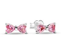 Pandora Sterling silver Cubic Zirconia Pink 293505C01 Earrings