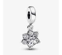 PANDORA Sterling Silver Cubic Zirconia Sparkling Pet Paw Print Dangle Charm 792247C01