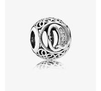 PANDORA Sterling Silver Cubic Zirconia Vintage Letter Q Charm 791861CZ