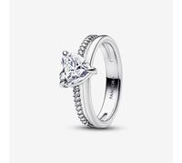 PANDORA Sterling Silver Double Band Heart Ring 193100C01-52