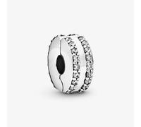 PANDORA Sterling Silver Double Lined Cubic Zirconia Pave Charm 798422C01