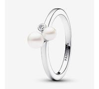 PANDORA Sterling Silver Duo Freshwater Pearl Ring 193156C01-52