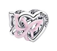 Pandora Sterling Silver Enamel Heart & Butterfly Charm 794475C01