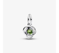 PANDORA Sterling Silver Green Cubic Zirconia August Birthstone Charm 793125C08