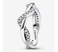 PANDORA Sterling Silver Intertwined Wave Ring 193098C01-54