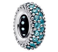 Pandora Sterling Silver Pendant Spacer Silver Ice Blue Crystals 791359C01