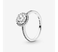 PANDORA Sterling Silver Round Sparkle Ring 196250CZ-48