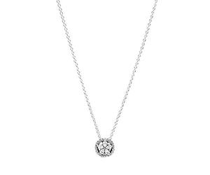 Pandora Sterling Silver Sparkling Snowflake Necklace 45cm, 45 cm, Metal, Cubic Zirconia