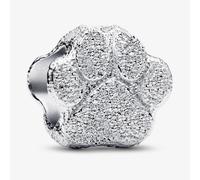 PANDORA Sterling Silver Textured Paw Print Charm 794043C00