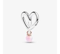 PANDORA Sterling Silver Two Tone Opal Wrapped Heart Charm 783242C01