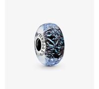PANDORA Sterling Silver Wavy Dark Blue Murano Glass Charm 798938C00