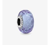 PANDORA Sterling Silver Wavy Lavender Murano Glass Charm 798875C00