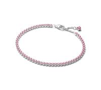 PANDORA Tennisarmband für Damen Silber mit Zirkonia Pink 593927C02
