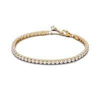 Pandora Timeless 14k Gold-plated bracelet with clear cubic zirconia, 16