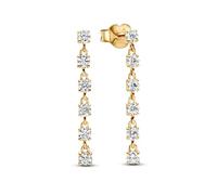Pandora Timeless 14k Gold-plated drop earrings with clear cubic zirconia