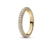 Pandora Timeless 14k Gold-plated pavé Single-row ring with clear cubic zirconia