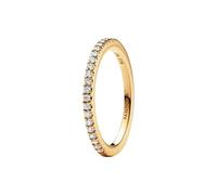 Pandora Timeless 14k Gold-plated ring with clear cubic zirconia, 50