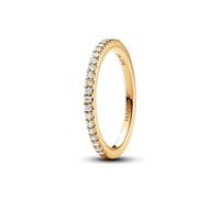 Pandora Timeless 14k Gold-plated ring with clear cubic zirconia, 56