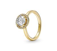 Pandora Gold Sparkling Round Halo Ring - 52 Pandora Ring