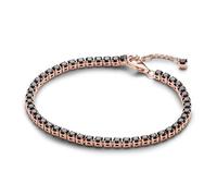 Pandora Timeless 14k Rose gold-plated bracelet with black crystal, 18
