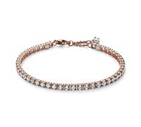 Pandora Timeless 14k Rose gold-plated Sparkling Tennis bracelet with clear cubic zirconia, 20