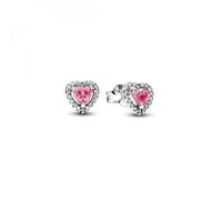 Pandora Moments 298427C02 Pink Heart Earrings