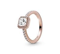Pandora Square Rose Gold Sparkle Halo Ring - Ring Size 50