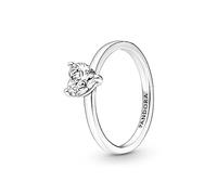 Pandora Timeless Heart sterling silver Sparkling Heart Solitaire ring with clear cubic zirconia, 52