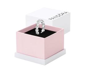 Pandora Timeless Hearts sterling silver ring with clear cubic zirconia, 60