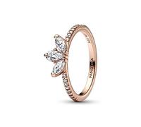 Pandora Timeless Herbarium cluster 14k rose gold-plated ring with clear cubic zirconia, 48