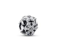 Pandora Timeless Herbarium cluster sterling silver charm with clear cubic zirconia