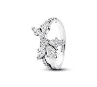 Pandora Timeless Herbarium cluster sterling silver ring with clear cubic zirconia, 54