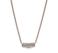 Pandora Timeless Pavé Double-row 14k Rose gold-plated necklace with clear cubic zirconia