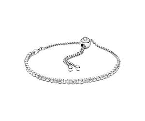 Pandora Timeless Rhodium plated sterling silver bracelet with clear cubic zirconia, 2