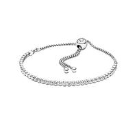 Pandora Timeless Rhodium plated sterling silver bracelet with clear cubic zirconia