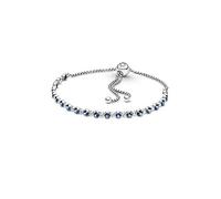 Pandora Timeless Rhodium plated sterling silver bracelet with moonlight blue crystal and clear cubic zirconia, 1