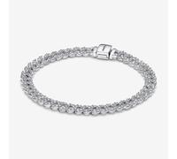 PANDORA Timeless Silver Pave Cuban Chain Bracelet 593008C01-18