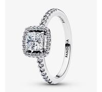 PANDORA Timeless Silver Sparkling Square Halo Ring 193555C02-56