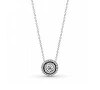 Pandora Timeless Sparkling Double Halo Sterling silver collier with clear cubic zirconia