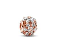 Pandora Timeless Sparkling Herbarium cluster 14k rose gold-plated charm with clear cubic zirconia
