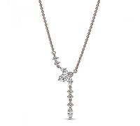Pandora Timeless Sparkling Herbarium cluster 14k rose gold-plated collier with clear cubic zirconia