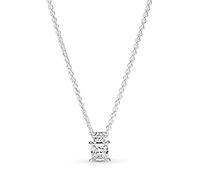 Pandora Spinning Pavé Asymmetric star sterling silver collier with clear cubic zirconia, 45