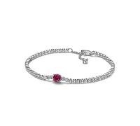Pandora Timeless Sterling silver bracelet with cherries jubilee red crystal and clear cubic zirconia, 18