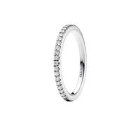 Pandora Timeless Sterling silver eternity ring with clear cubic zirconia, 50