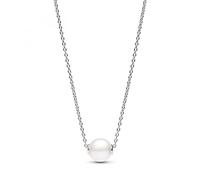 Pandora Timeless Sterling silver jewellery with white treated freshwater cultured pearl and clear cubic zirconia