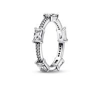 Pandora Timeless Sterling silver ring Rectangular Bars Sparkling Pavé with clear cubic zirconia