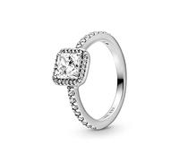 PANDORA Timeless Sterling Silver Square Ring, Size 56, No Box